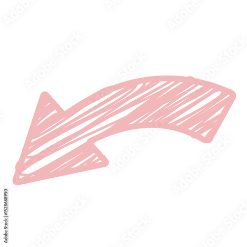 シンプルな手描き風の矢印のアイコンイラスト