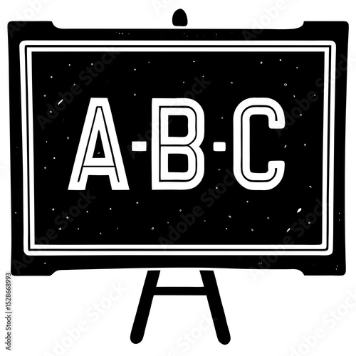 Simple abcs on a blackboard easel