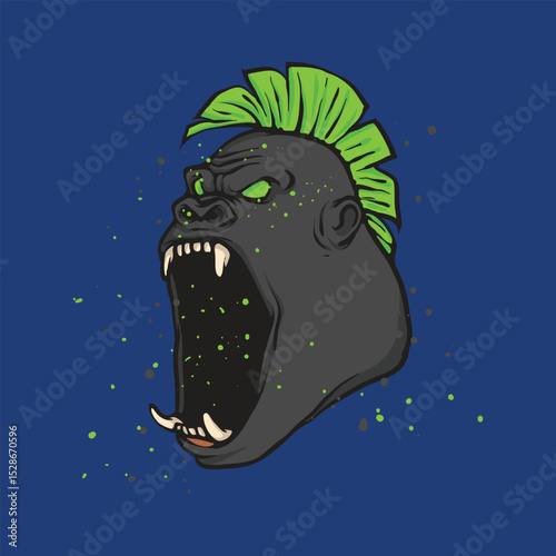 Angry Gorilla cartoon vector illustration