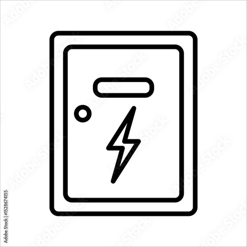 electric panel box Icon. Symbol isolated on white background. vector illustration.