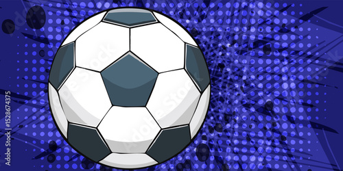 leather soccer ball. Soccer balls or football ball.  Vector illustration. Eps 10.