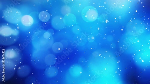 青　玉ボケ　ループ動画　キラキラ　抽象的　パーティクル　ふわふわ　光る　爽やか　丸　Abstract glowing blue background.Bokeh lights.Loop video.
