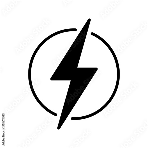 Glyph energy Icon. Symbol isolated on white background. vector illustration.