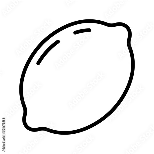 Lemon  Icon. Symbol isolated on white background. vector illustration.