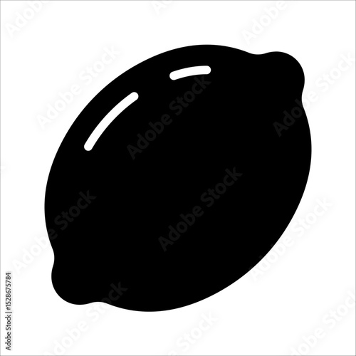 Lemon  Icon. Symbol isolated on white background. vector illustration.