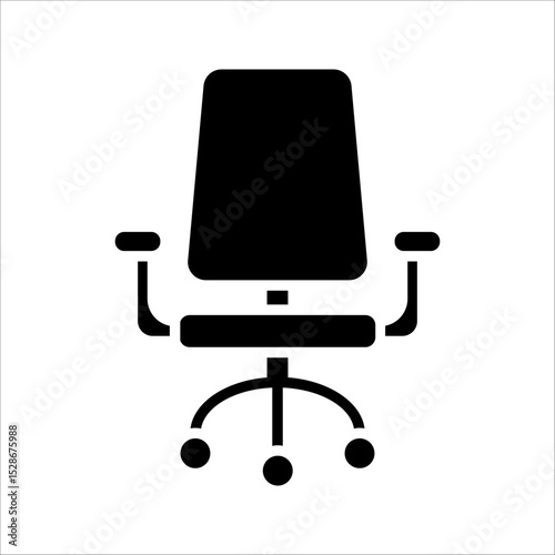 Office Chair Icon. Symbol isolated on white background. vector illustration.