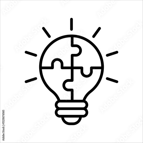 problem solving Icon. Symbol isolated on white background. vector illustration.
