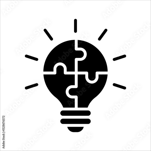 problem solving Icon. Symbol isolated on white background. vector illustration.