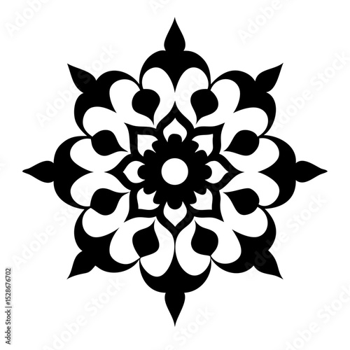 Stylized floral drawing, traditional Ottoman Turkish art, Iznik style decorative design element. Tazhib Eslimi Art Iranian Text Box Floral Vector. Turkish Ottoman style ornamental.
