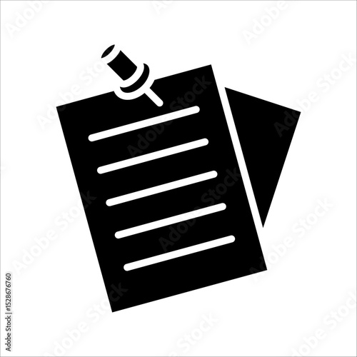 sticky notes Icon. Symbol isolated on white background. vector illustration.
