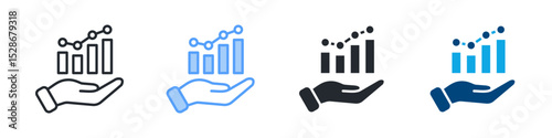 Resource Icon Set Multiple Style. Design In Outline, Blue, Glyph, Dualtone
