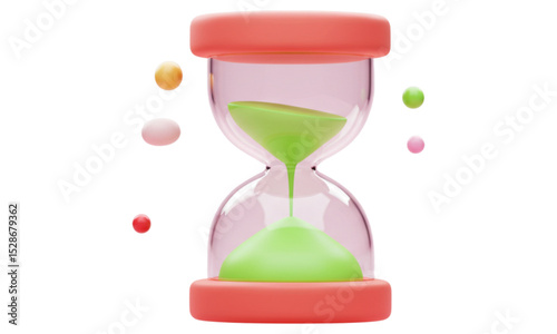 hourglass on white background