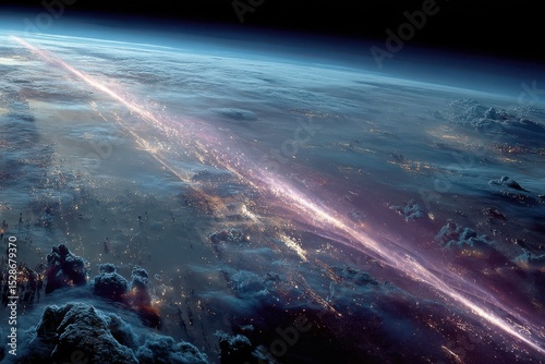 Earth's lights seen from space, a breathtaking view.