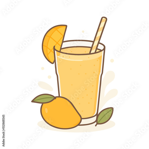 glass of mango juice