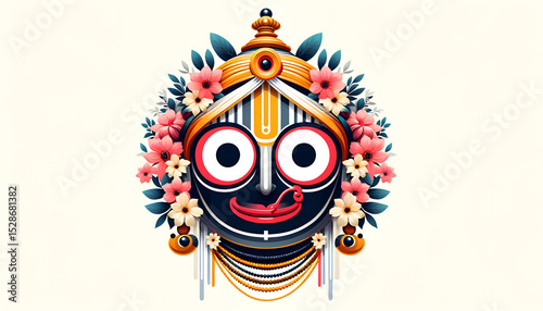 Lord Jagannath Rath Yatra festival Odisha puri India Traditional culture background