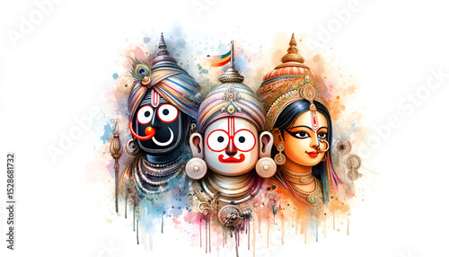 Lord Jagannath Rath Yatra festival Odisha puri India Traditional culture background