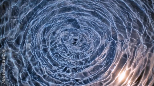 Mesmerizing ripple patterns on water surface with dynamic light reflections