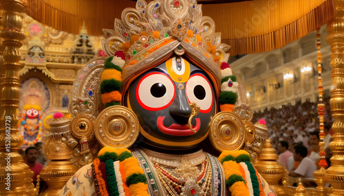 Lord Jagannath Rath Yatra festival Odisha puri India Traditional culture background