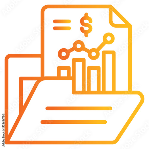 Portfolio Gain gradient color icon