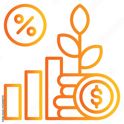 Compound Interest gradient color icon