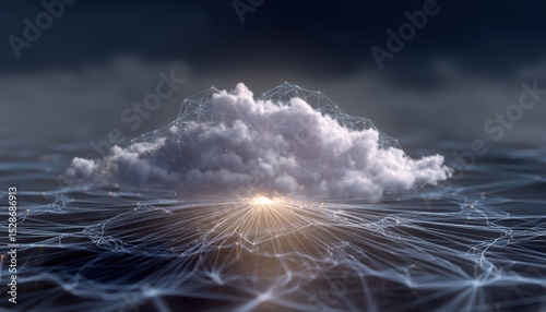 A cloud-based network structure.