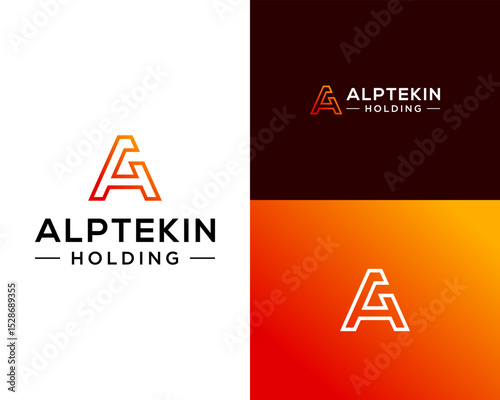 Logo design about the letter AH monogram of the holding company