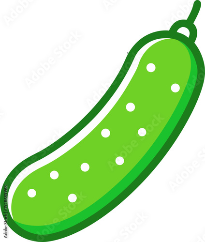 simple black an white cucumber vector silhouette isolated