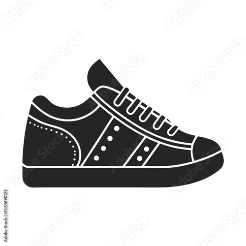 Sneaker icon vector silhouette illustration isolated on white background
