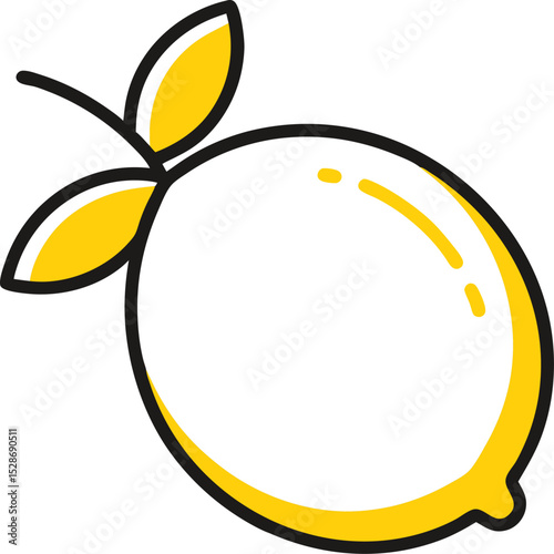 Lemon cut slices vector set, Whole, half and slice chopped lemon fruit flat collection