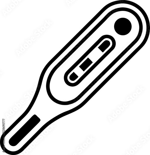 Digital thermometer icon Art design illustration