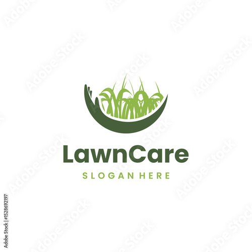 lawn care logo design vector design on isolated background