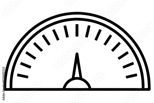 Speedometer vector silhouette illustration isolated on white background