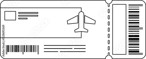 Doodle Plane Ticket