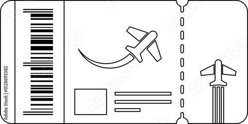Doodle Plane Ticket