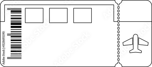 Doodle Plane Ticket