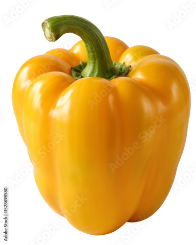 yellow bell pepper isolated on white background.