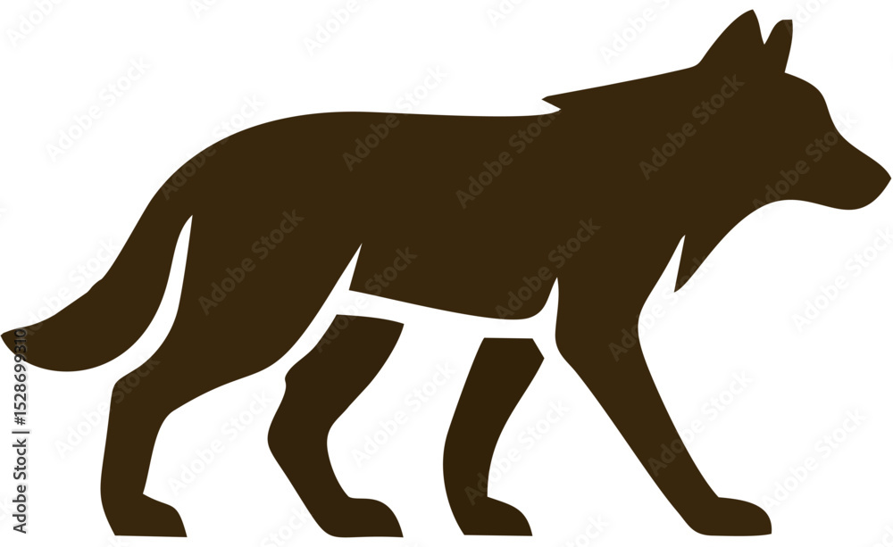 Obraz premium This wolf logo embraces a minimalist and geometric design with bold, sharp lines that highlight its fierce presence. The red and orange color scheme symbolizes energy, passion, and strength, giving th