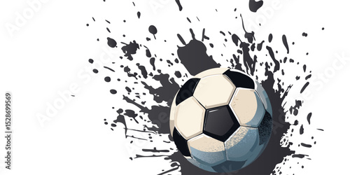 Soccer background leather soccer ball. Soccer balls or football ball.