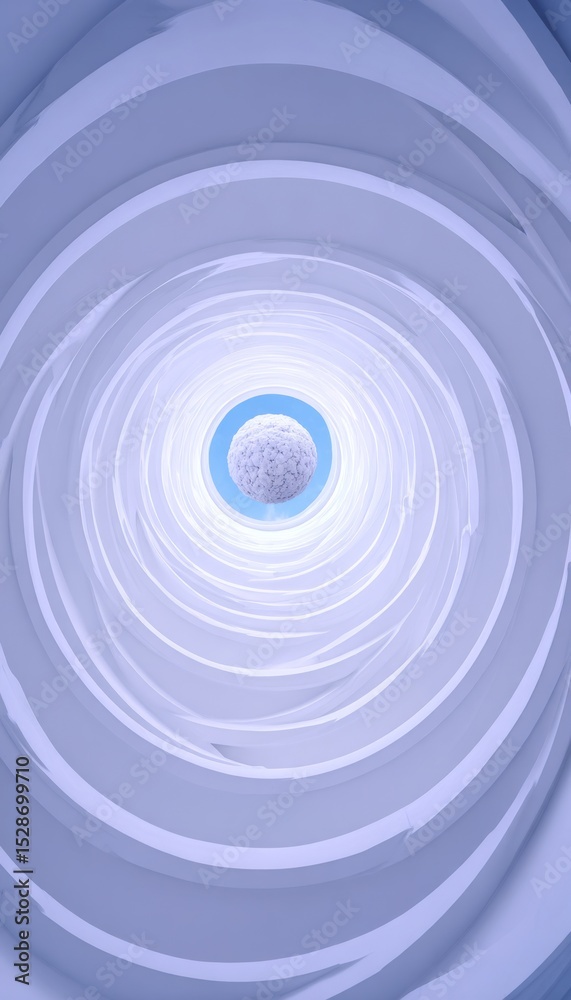 Obraz premium Abstract swirling tunnel with a central circle