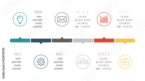 Flat data chart vector illustration, flowchart, advanced diagram, cone chart, ring chart, bar chart, bar chart, classification chart, parallel chart, mind map