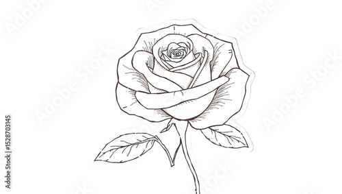 hand drawn rose
