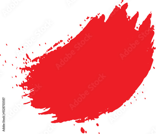 Colorful paint brush line stroke. Ink splatters, distress texture brush icon
