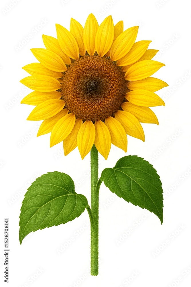 Naklejka premium sunflower isolated on white