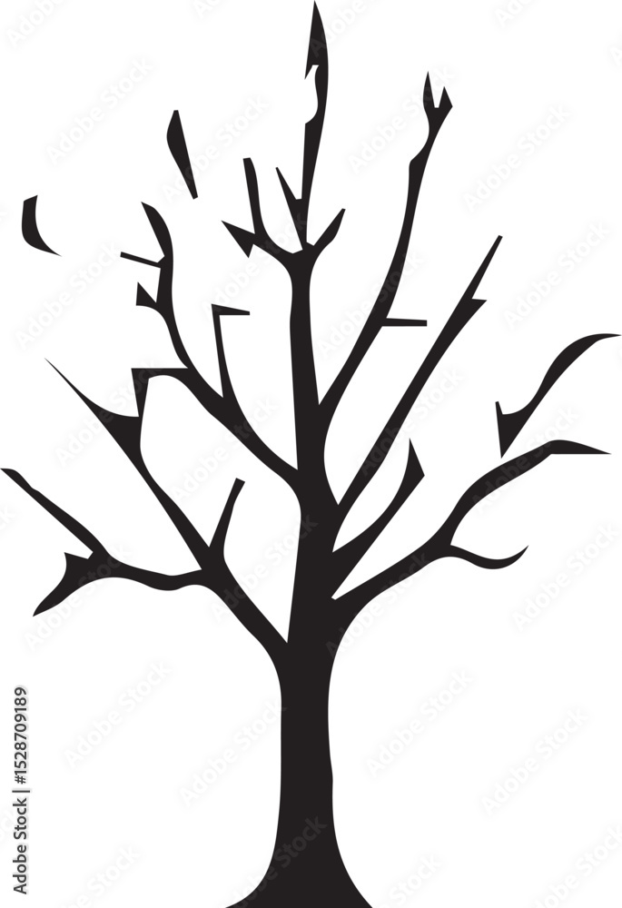 Obraz premium Tree silhouette Vector | Minimalist & Trendy Tree Silhouette Design | Unique & Stylish Tree Artwork for Vector design
