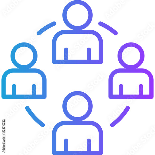 Stakeholder line gradient icon