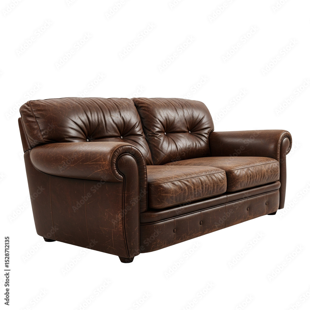 Fototapeta premium brown leather armchair