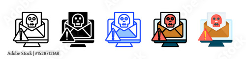 Fraud Icon Collection With Multiple Styles