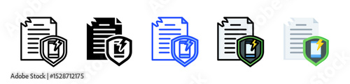 Data Breach Icon Collection With Multiple Styles