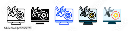 Patch Management Icon Collection With Multiple Styles