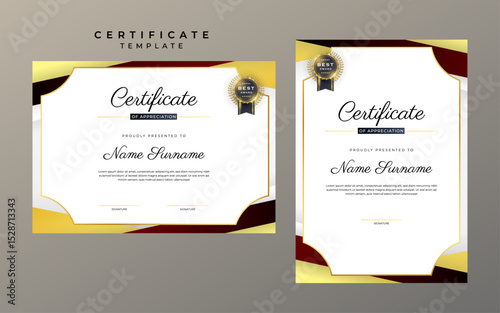 Elegant Luxury Achievement Certificate Template